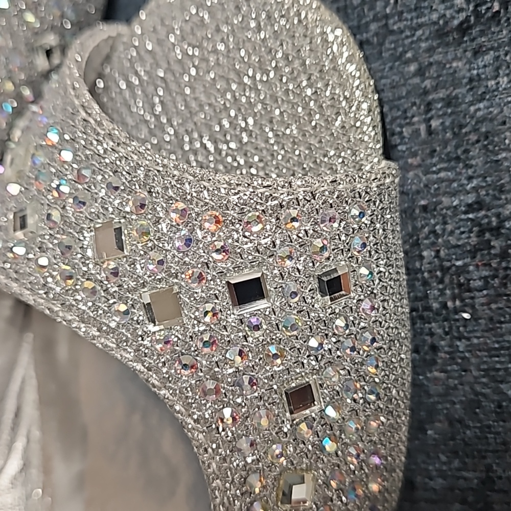 heels size 7 sequin great heel height - Picture 2 of 7